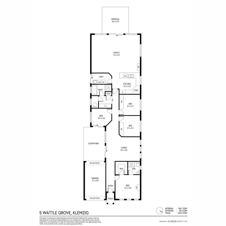 Floorplan of Homely house listing, 5 Wattle Grove, Klemzig SA 5087