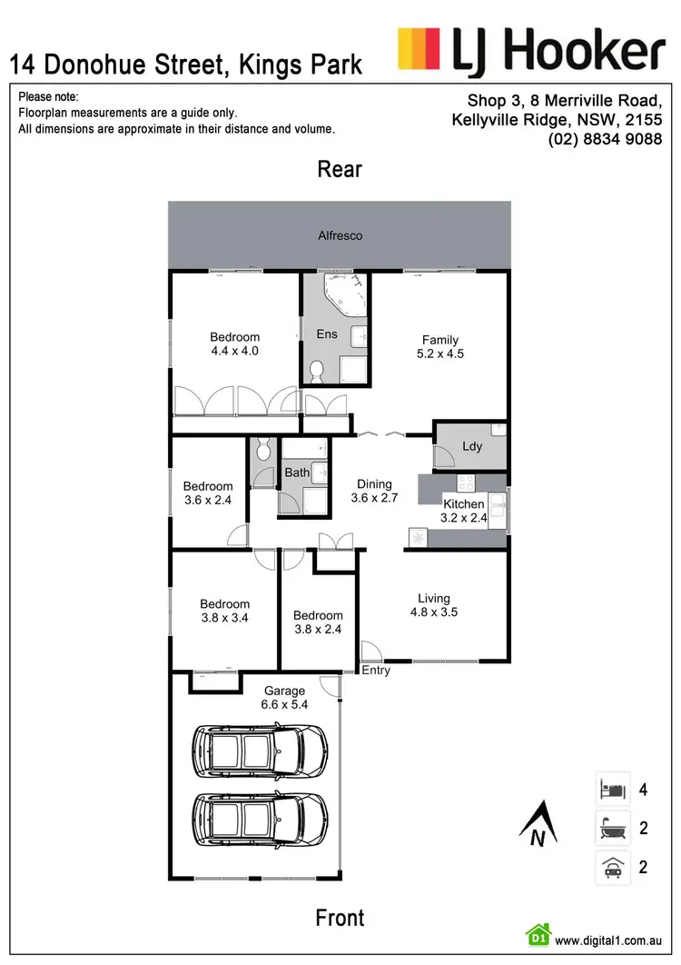 Floorplan of Homely house listing, 14 Donohue Street, Kings Park NSW 2148