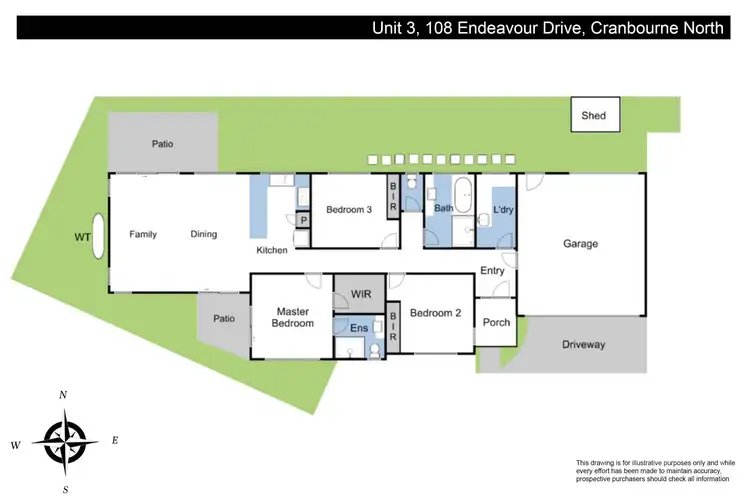 Floorplan of Homely townhouse listing, 3/108 Endeavour Drive, Cranbourne North VIC 3977