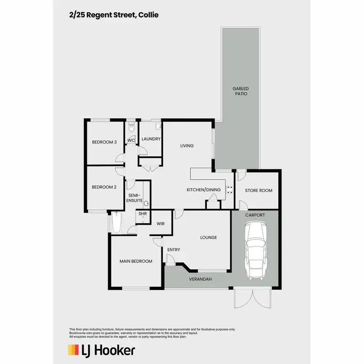 Floorplan of Homely unit listing, 2/25 Regent Street, Collie WA 6225