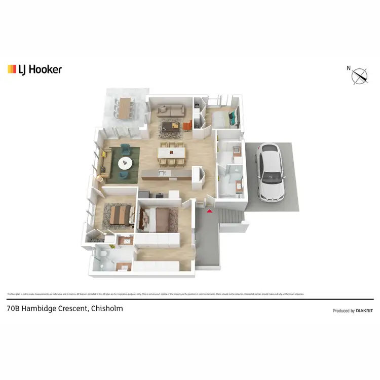 Floorplan of Homely semi-detached listing, 70B Hambidge Crescent, Chisholm ACT 2905