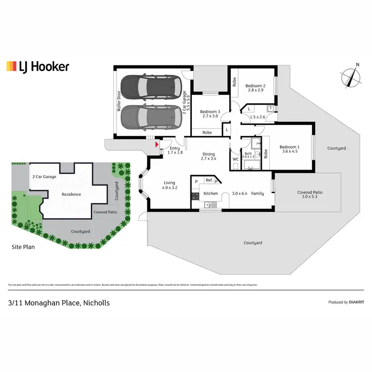 Floorplan of Homely villa listing, 3/11 Monaghan Place, Nicholls ACT 2913