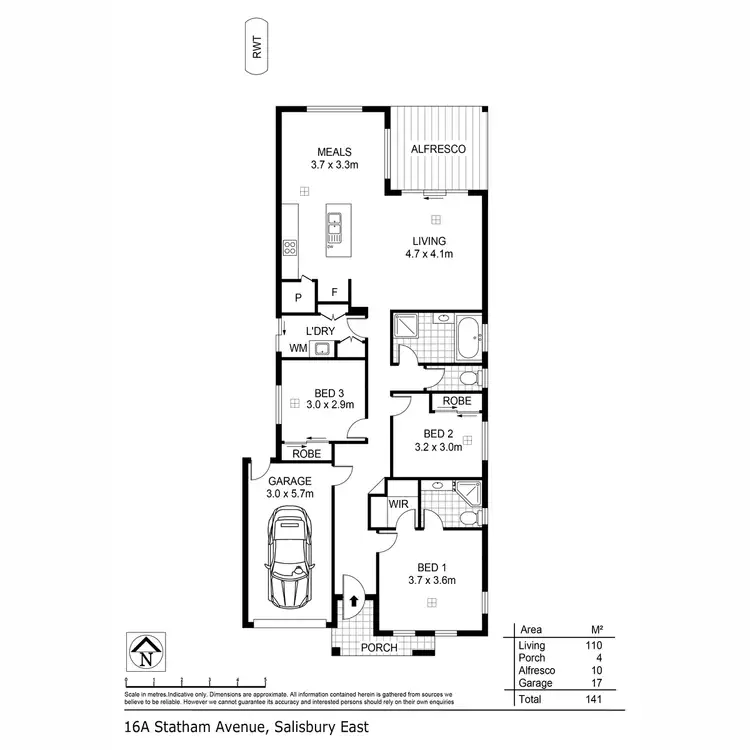 Floorplan of Homely house listing, 16a Statham Avenue, Salisbury East SA 5109