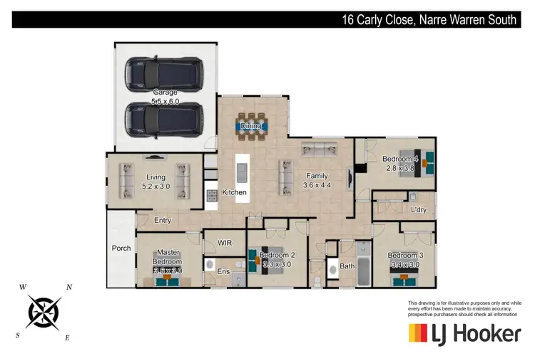 Floorplan of Homely house listing, 16 Carly Close, Narre Warren South VIC 3805
