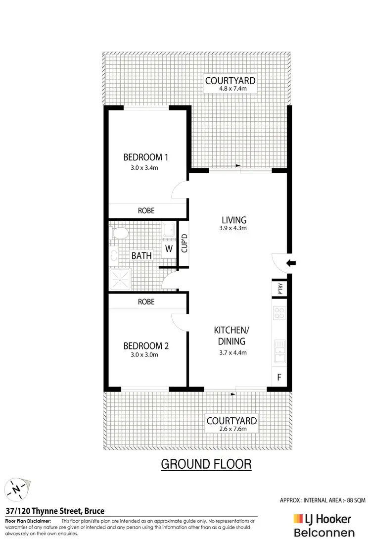 Floorplan of Homely apartment listing, 37/120 Thynne Street, Bruce ACT 2617