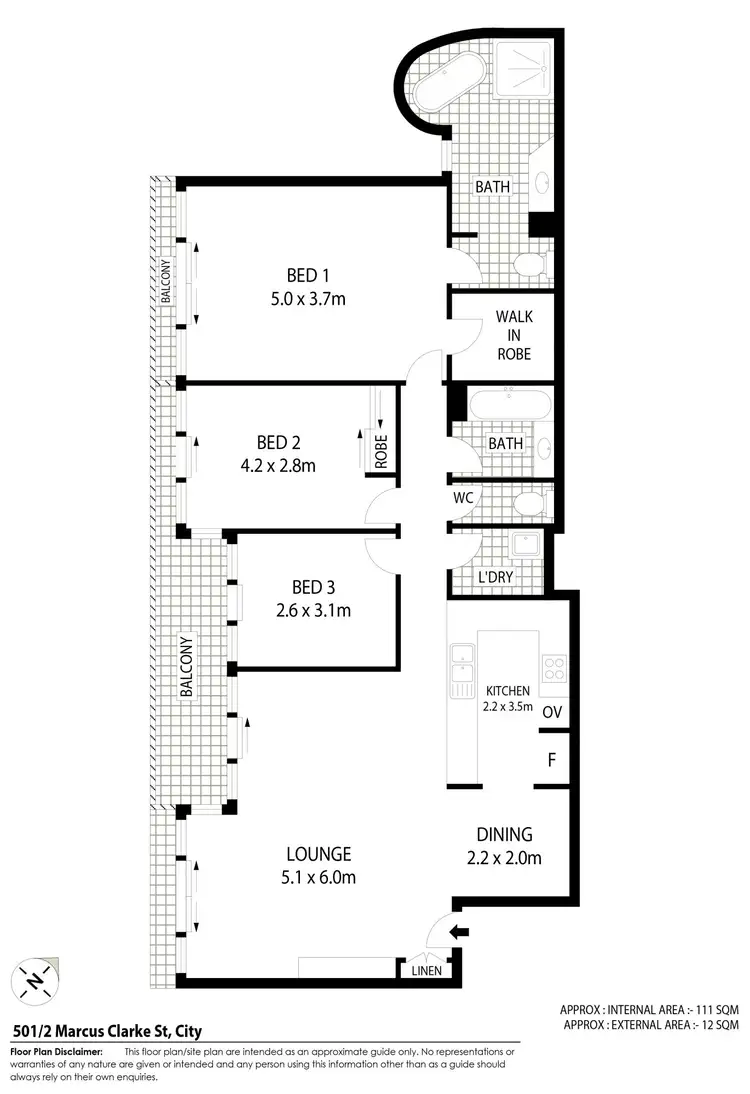 Floorplan of Homely apartment listing, 501/2 Marcus Clarke Street, City ACT 2601