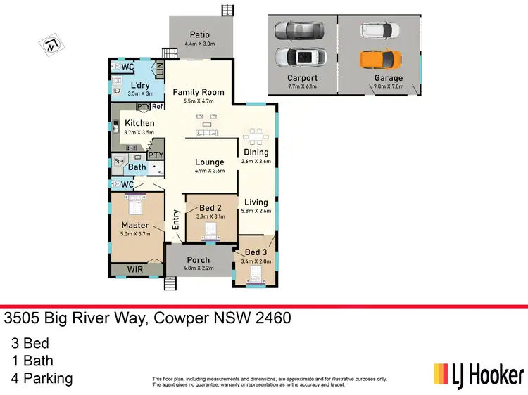 Floorplan of Homely house listing, 3505 Big River Way, Cowper NSW 2460