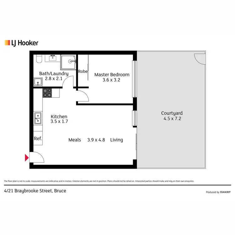 Floorplan of Homely unit listing, 4/21 Braybrooke Street, Bruce ACT 2617