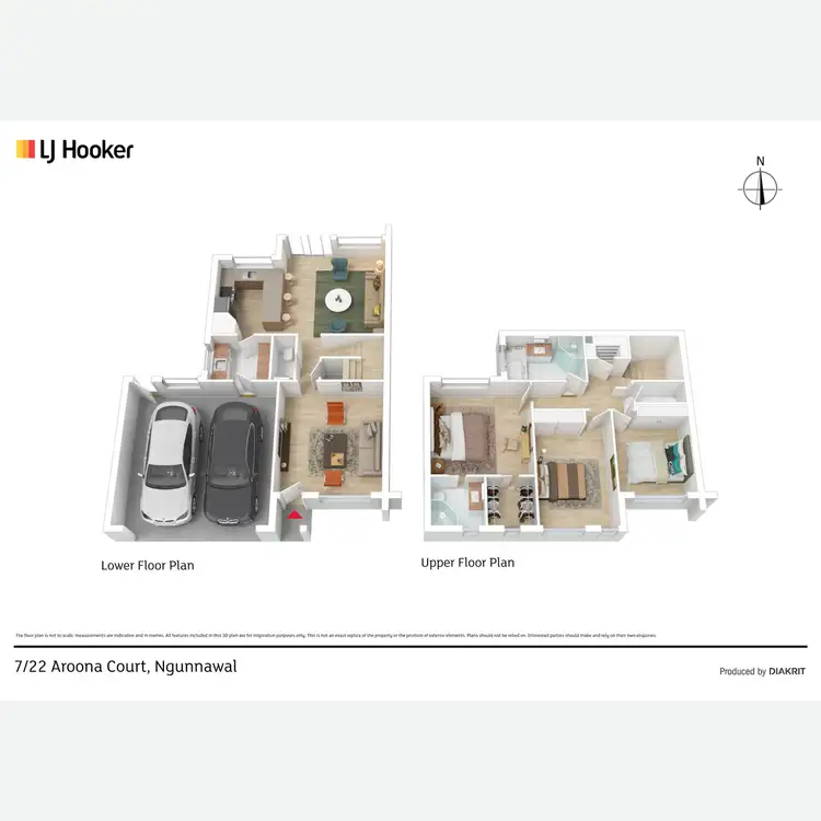 Floorplan of Homely townhouse listing, 7/22 Aroona Court, Ngunnawal ACT 2913