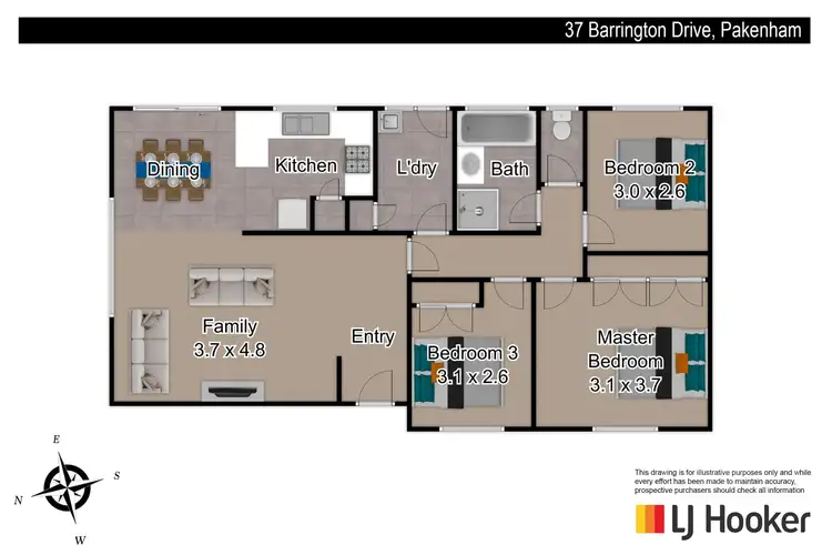 Floorplan of Homely house listing, 37 Barrington Drive, Pakenham VIC 3810