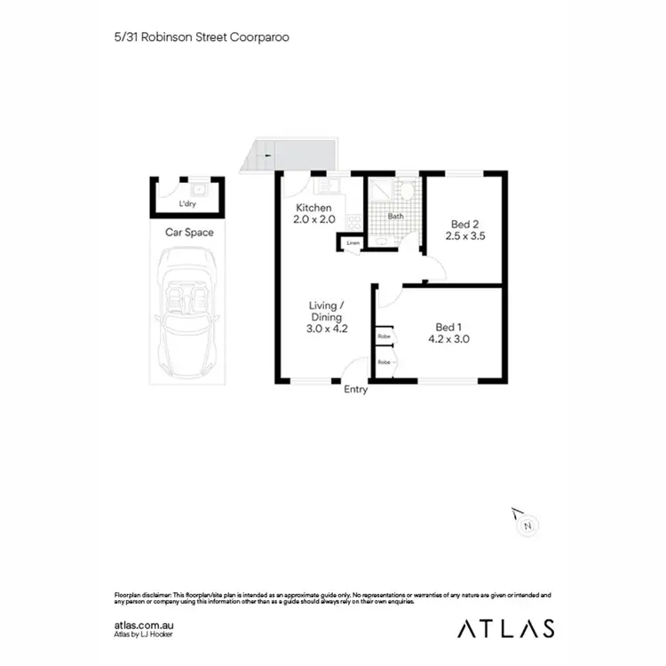 Floorplan of Homely unit listing, 5/31 Robinson Street, Coorparoo QLD 4151