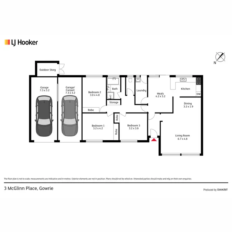 Floorplan of Homely house listing, 3 McGlinn Place, Gowrie ACT 2904