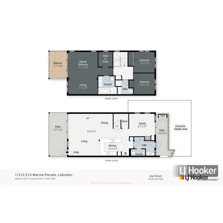 Floorplan of Homely townhouse listing, 1/212-214 Marine Parade, Labrador QLD 4215