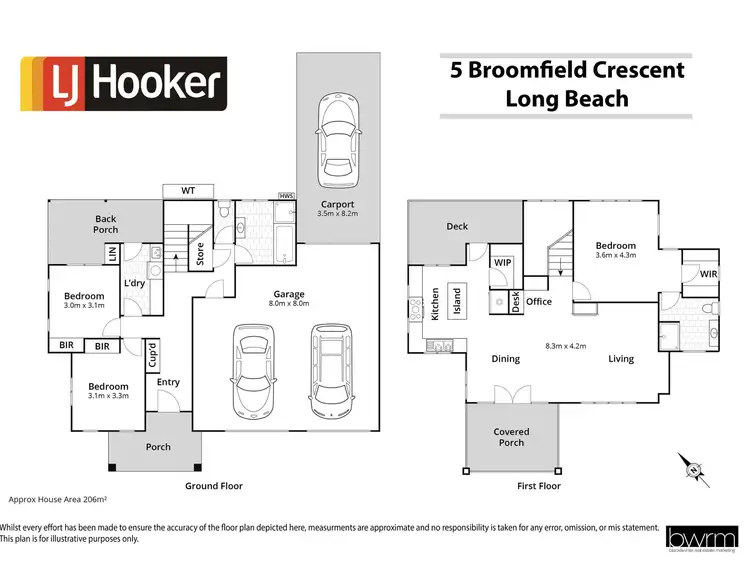Floorplan of Homely house listing, 5 Broomfield Crescent, Long Beach NSW 2536