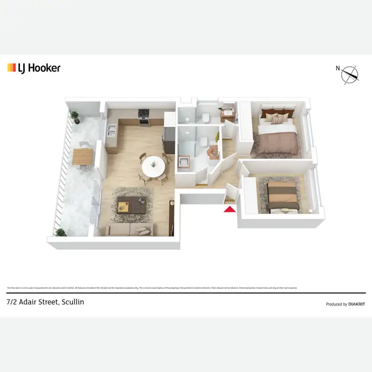 Floorplan of Homely unit listing, 7/2 Adair Street, Scullin ACT 2614