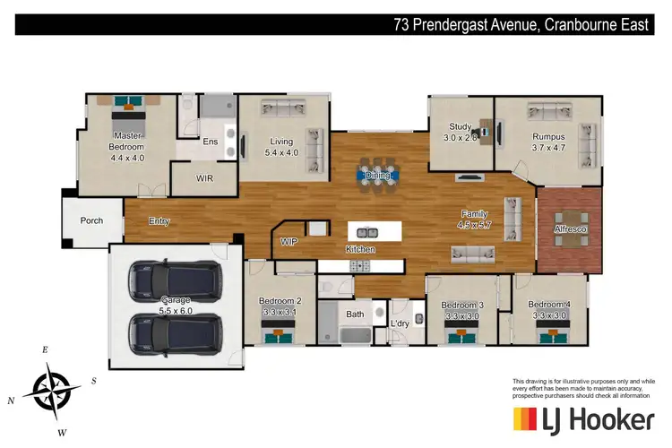 Floorplan of Homely house listing, 73 Prendergast Avenue, Cranbourne East VIC 3977