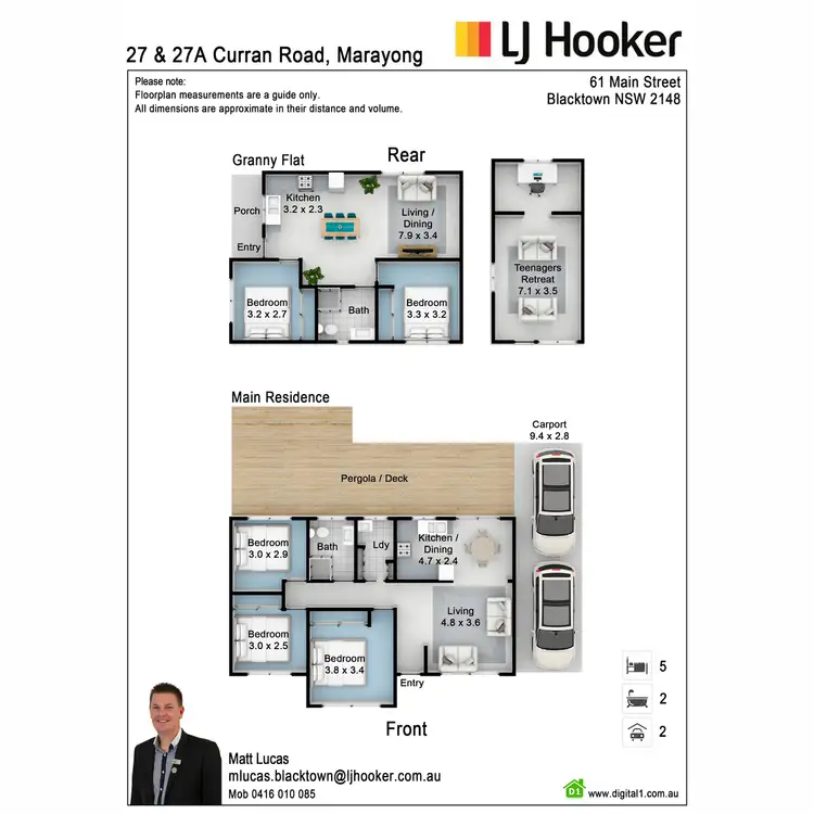 Floorplan of Homely house listing, 27 & 27a Curran Road, Marayong NSW 2148