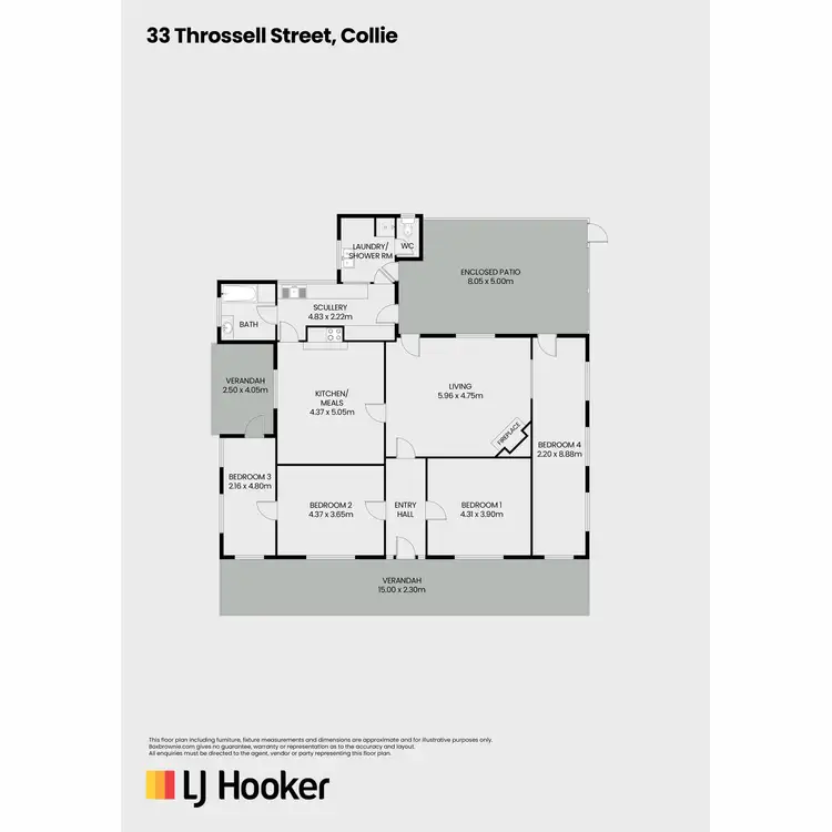 Floorplan of Homely house listing, 31 & 33 Throssell Street, Collie WA 6225