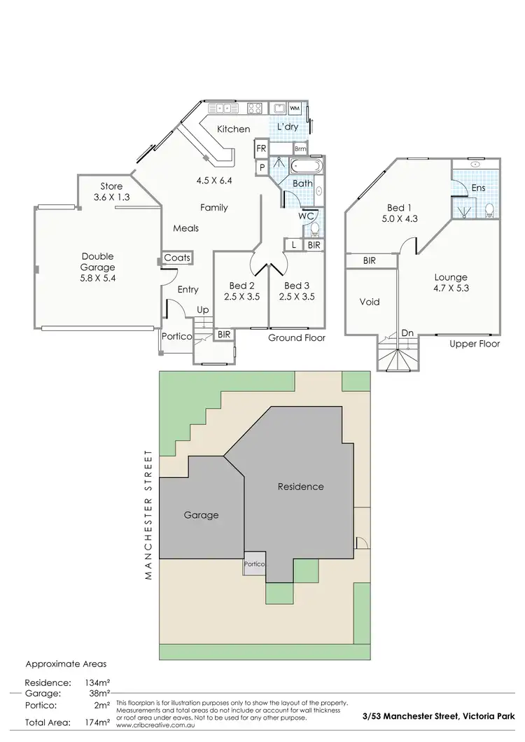 Floorplan of Homely townhouse listing, 3/53 Manchester Street, Victoria Park WA 6100