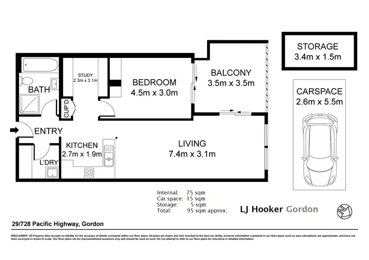 Floorplan of Homely unit listing, 29/728 Pacific Highway, Gordon NSW 2072