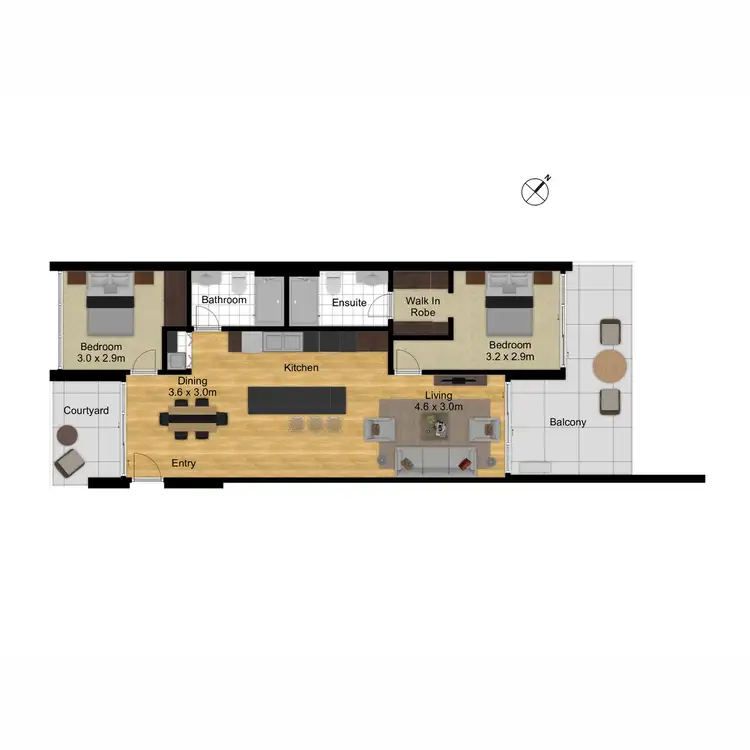 Floorplan of Homely apartment listing, 413/34-38 Eyre Street, Kingston ACT 2604
