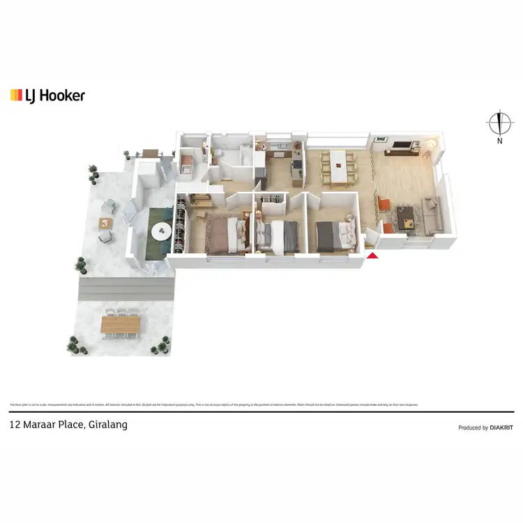 Floorplan of Homely house listing, 12 Maraar Place, Giralang ACT 2617