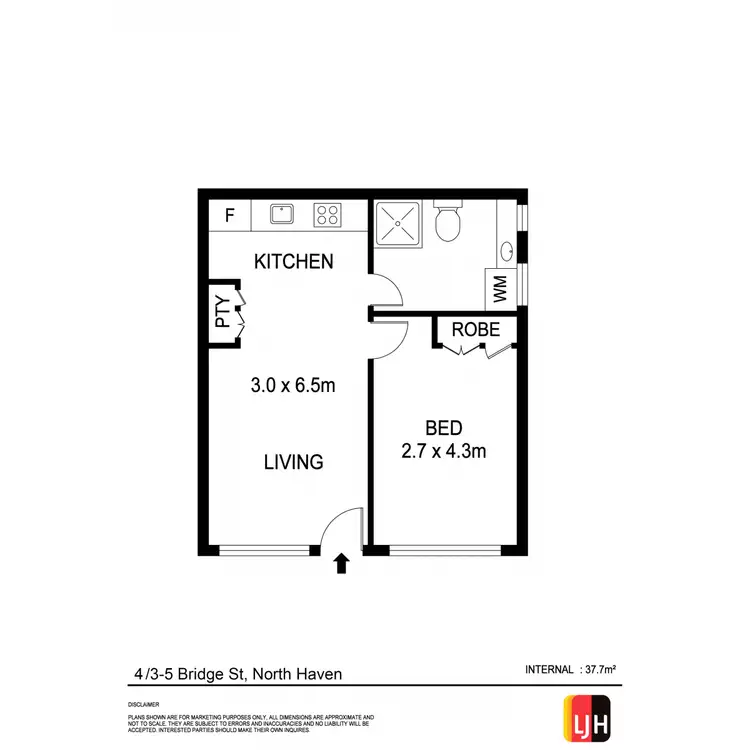 Floorplan of Homely unit listing, 4/3-5 Bridge Street, North Haven NSW 2443