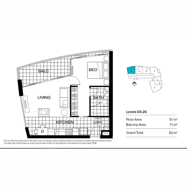 Floorplan of Homely apartment listing, 802/3440 Surfers Paradise Boulevard, Surfers Paradise QLD 4217