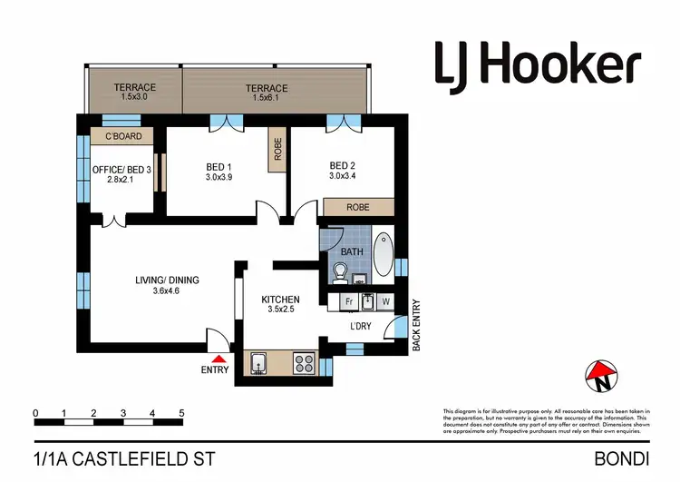 Floorplan of Homely apartment listing, 1/1A Castlefield Street, Bondi NSW 2026