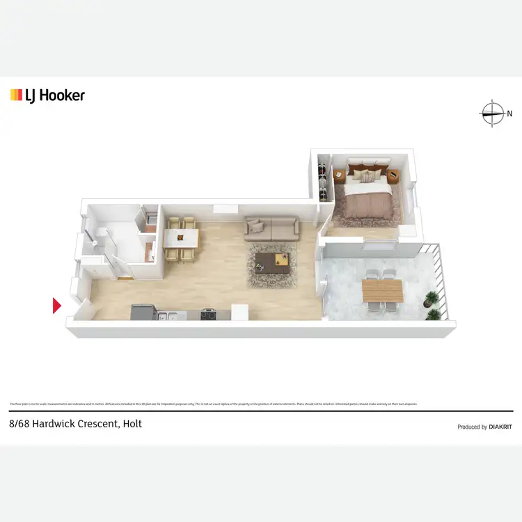 Floorplan of Homely apartment listing, 8/68 Hardwick Crescent, Holt ACT 2615