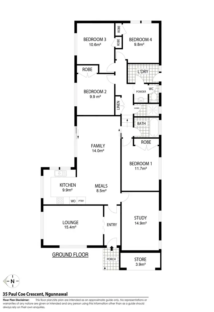 Floorplan of Homely house listing, 35 Paul Coe Crescent, Ngunnawal ACT 2913