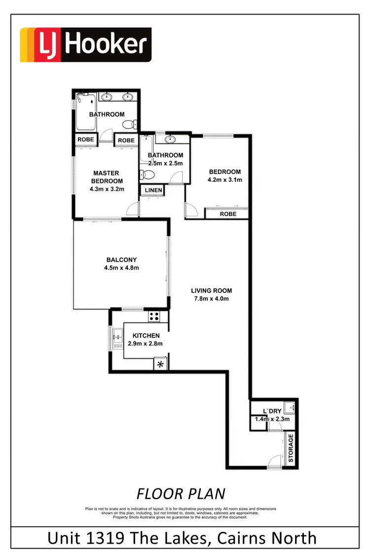 Floorplan of Homely unit listing, 1319/2-10 Greenslopes Street, Cairns North QLD 4870