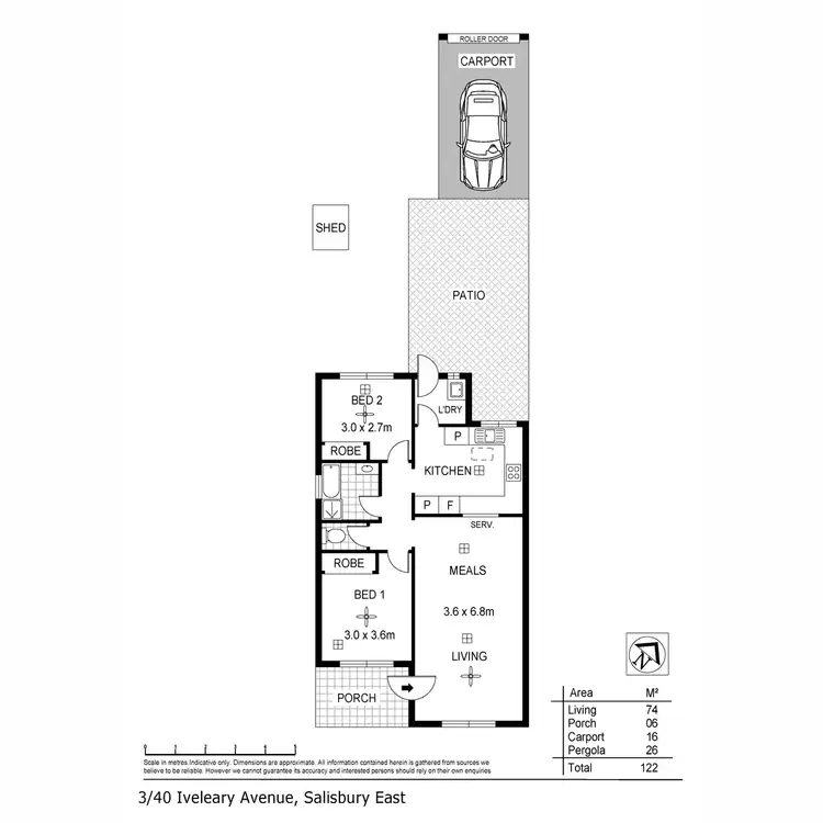 Floorplan of Homely unit listing, 3/40 Iveleary Avenue, Salisbury East SA 5109