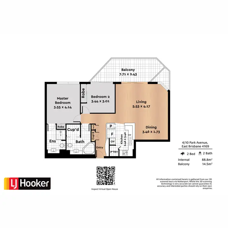 Floorplan of Homely apartment listing, 4/10 Park Avenue, East Brisbane QLD 4169