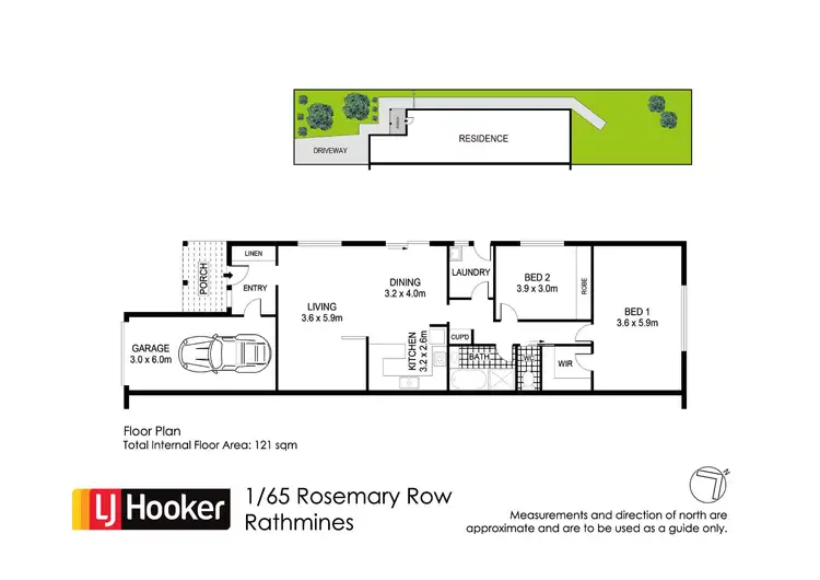Floorplan of Homely villa listing, 1/65 Rosemary Row, Rathmines NSW 2283