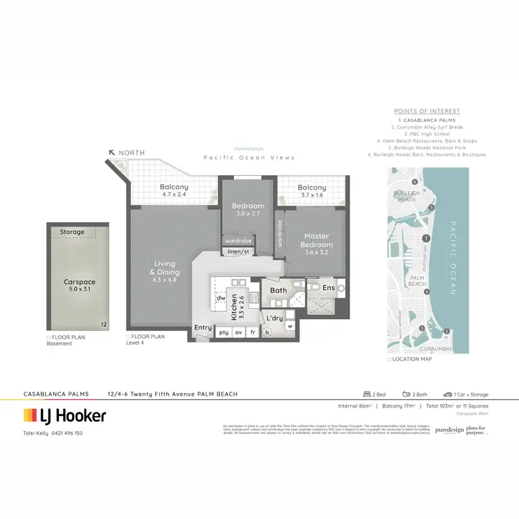 Floorplan of Homely apartment listing, 12/4-6 Twenty Fifth Avenue, Palm Beach QLD 4221