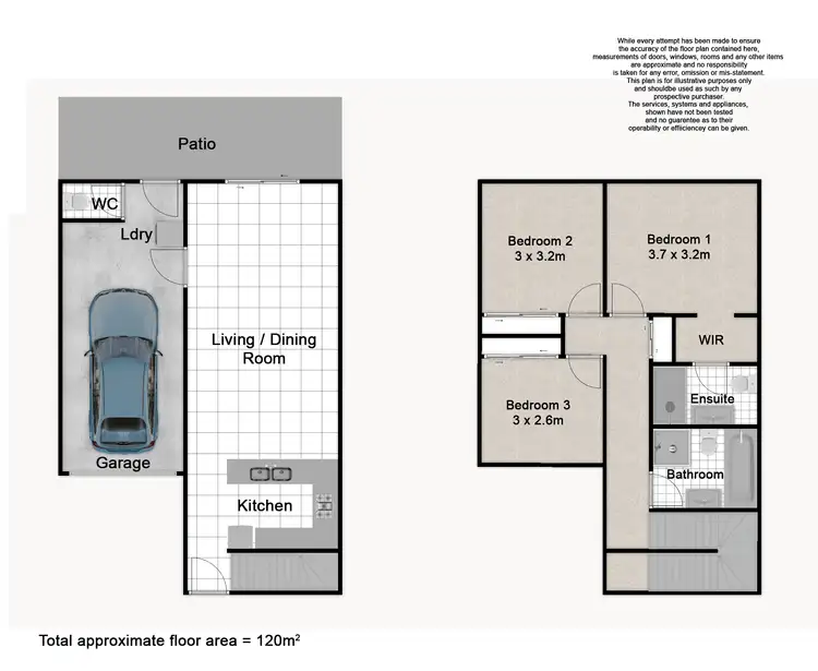 Floorplan of Homely townhouse listing, 7/6 Devereaux Road, Boronia Heights QLD 4124