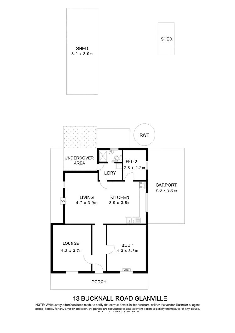 Floorplan of Homely house listing, 13 Bucknall Road, Glanville SA 5015