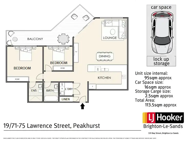 Floorplan of Homely unit listing, 19/71-75 Lawrence Street, Peakhurst NSW 2210