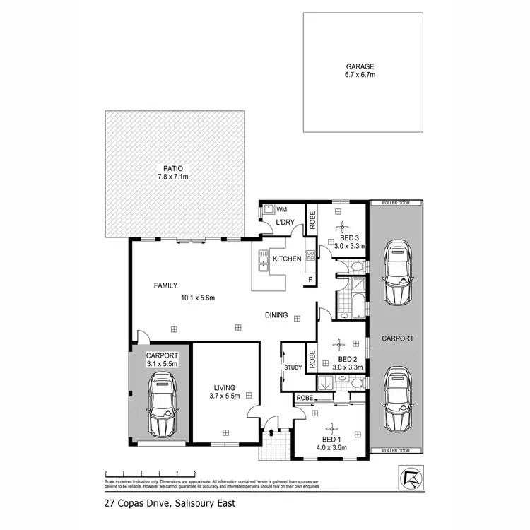 Floorplan of Homely house listing, 27 Copas Drive, Salisbury East SA 5109