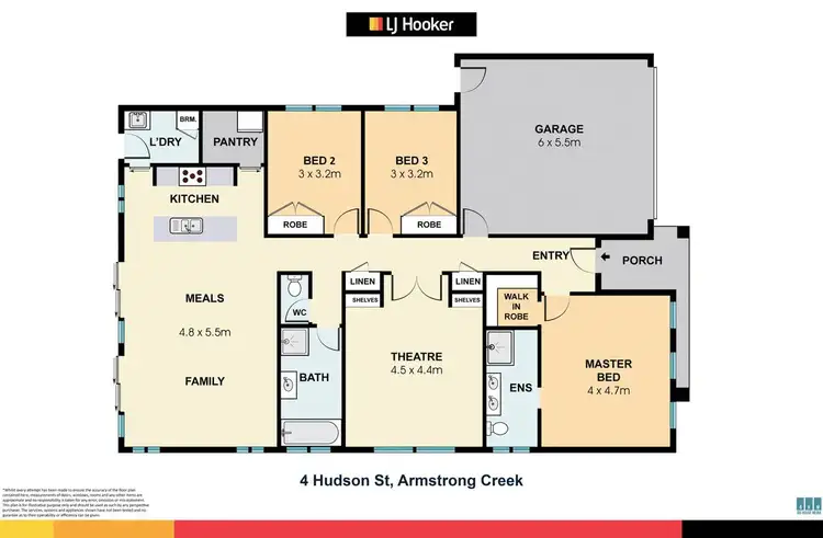 Floorplan of Homely house listing, 4 Hudson St, Armstrong Creek VIC 3217