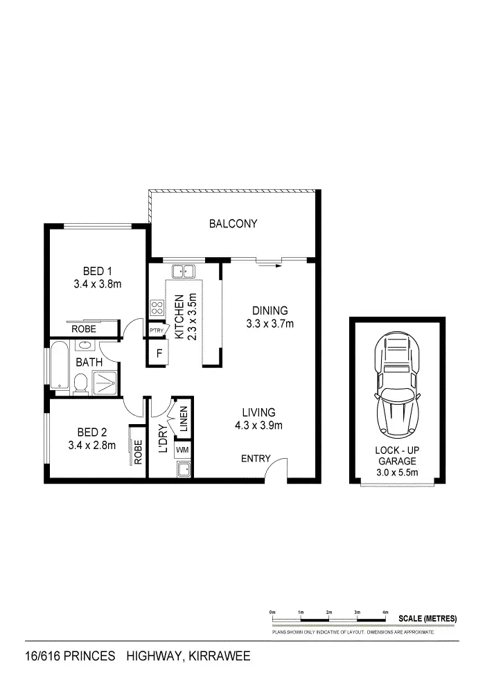 Floorplan of Homely apartment listing, 16/616-618 Princes Hwy, Kirrawee NSW 2232