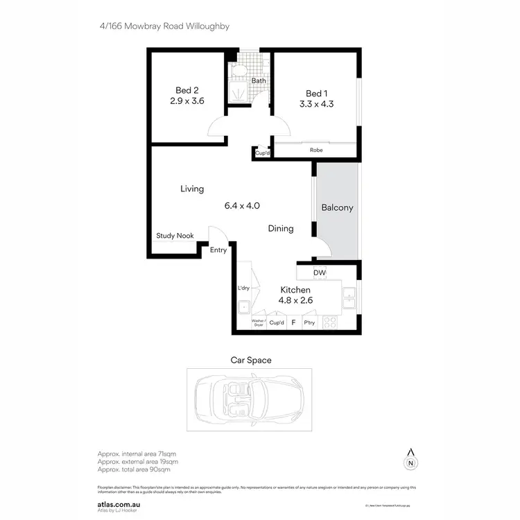 Floorplan of Homely apartment listing, 4/166 Mowbray Road, Willoughby NSW 2068