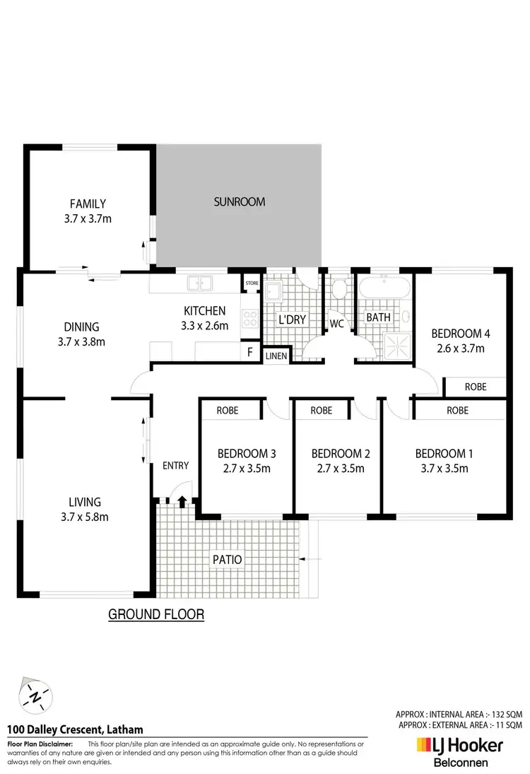 Floorplan of Homely house listing, 100 Dalley Crescent, Latham ACT 2615