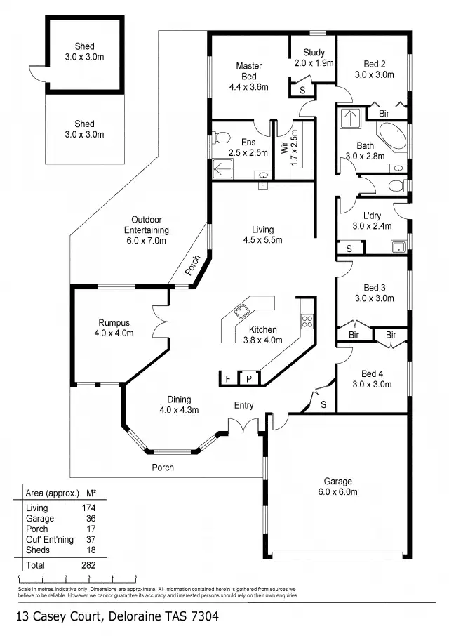 Floorplan of Homely house listing, 13 Casey Court, Deloraine TAS 7304