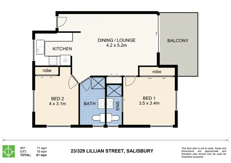 Floorplan of Homely unit listing, 23/329 Lillian Avenue, Salisbury QLD 4107