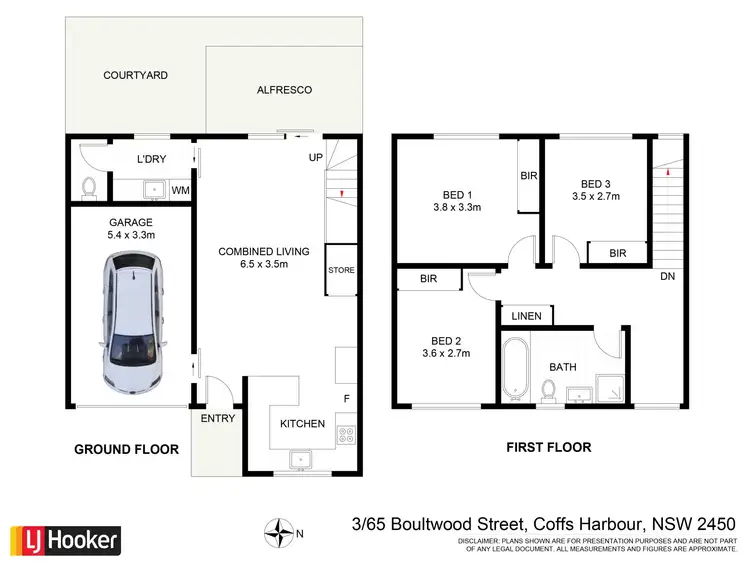 Floorplan of Homely townhouse listing, 3/65 Boultwood Street, Coffs Harbour NSW 2450