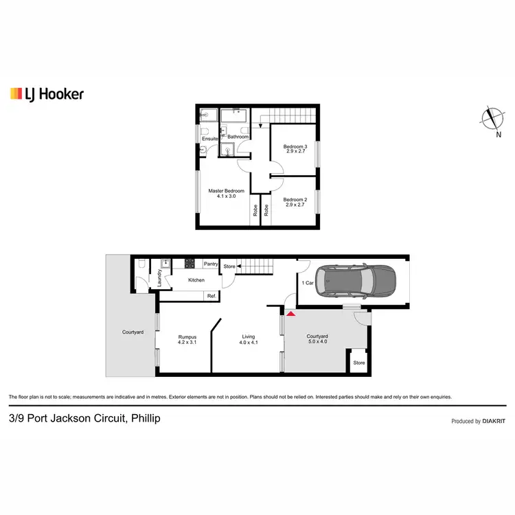 Floorplan of Homely townhouse listing, 3/9 Port Jackson Circuit, Phillip ACT 2606
