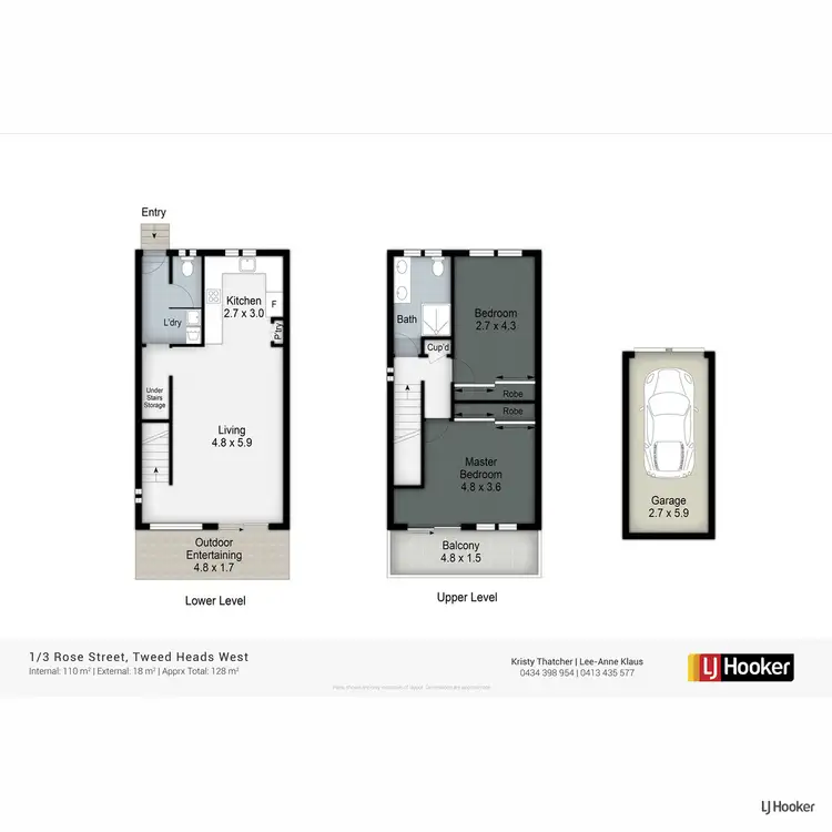 Floorplan of Homely townhouse listing, 1/3 Rose Street, Tweed Heads West NSW 2485
