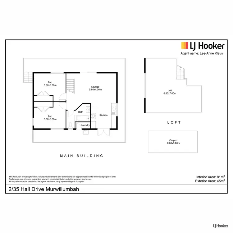 Floorplan of Homely semi-detached listing, 2/35 Hall Drive, Murwillumbah NSW 2484